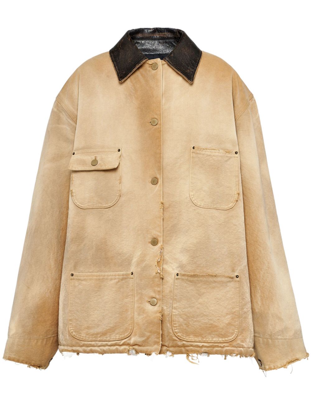 Ripped canvas jacket - Neutrals