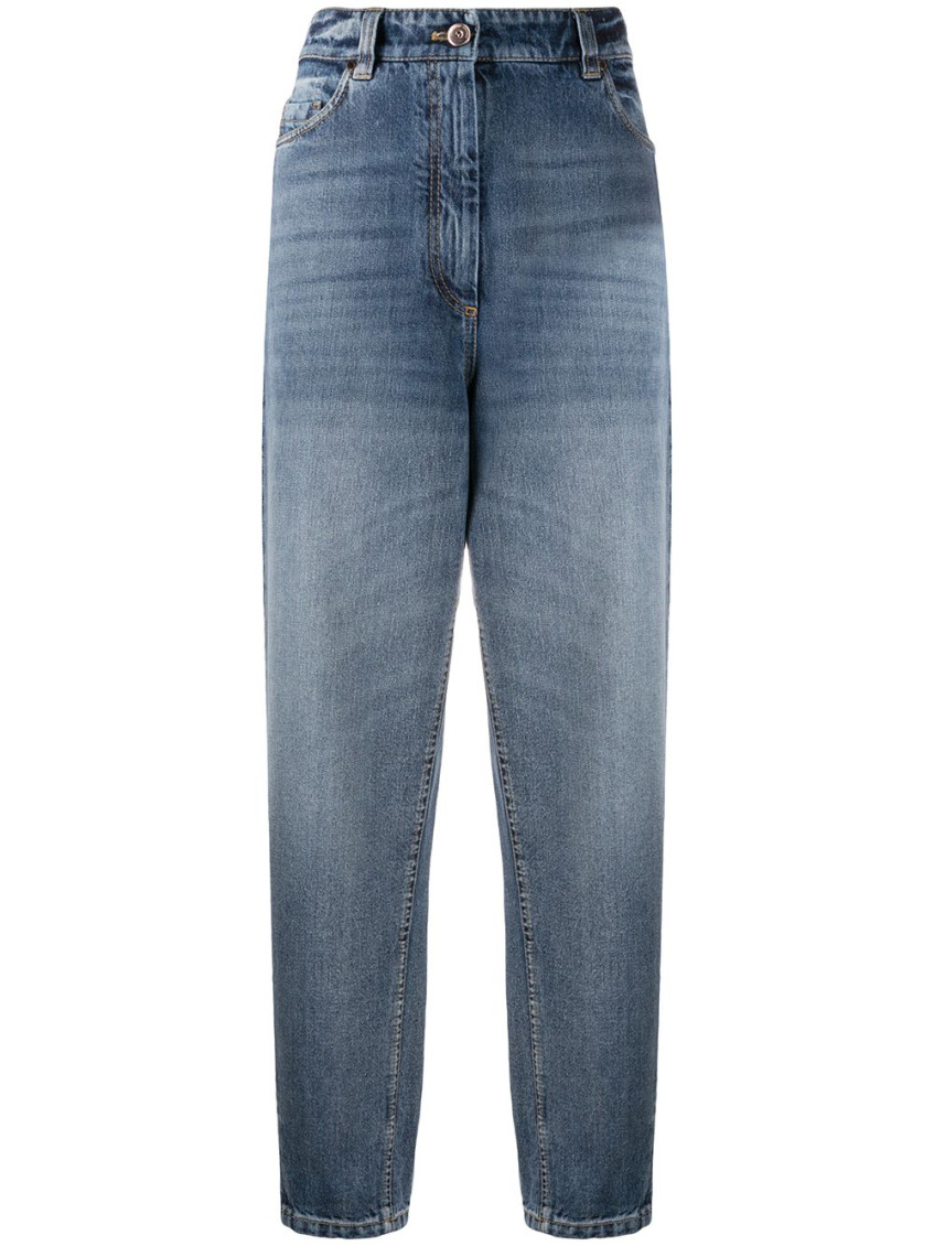 High-waist Tapered Jeans