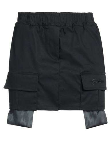 Disclaimer Woman Mini skirt Black Size L Cotton, Elastane