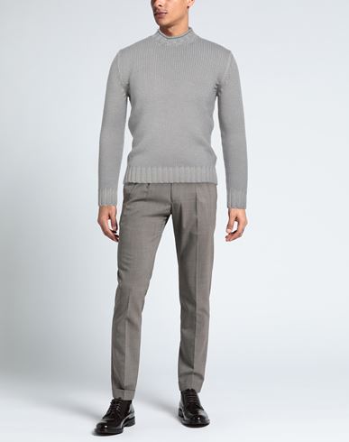 Man Turtleneck Grey Size 36 Merino Wool