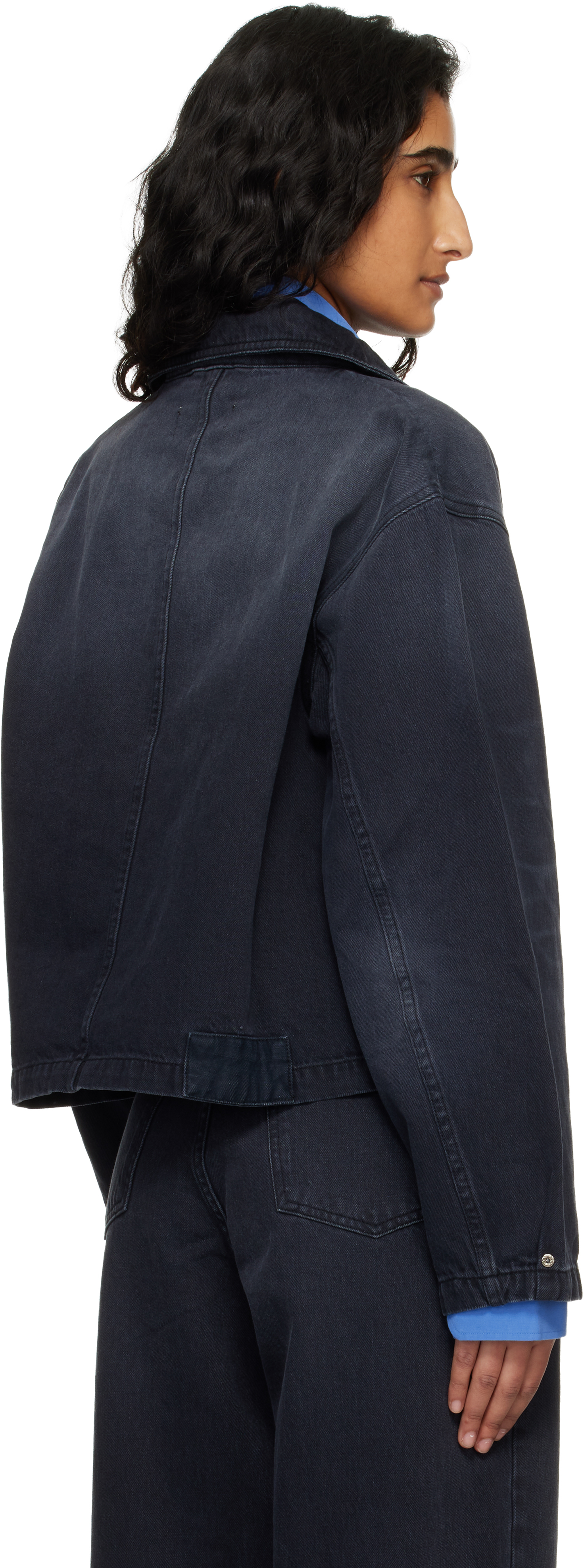 Black Decorator Denim Jacket