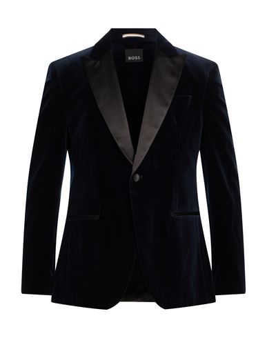 Man Blazer Midnight blue Size 40 Cotton