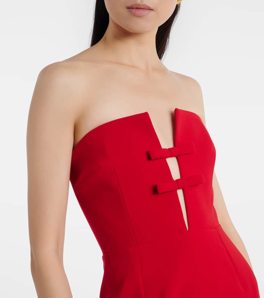 Noa bow-detail strapless gown