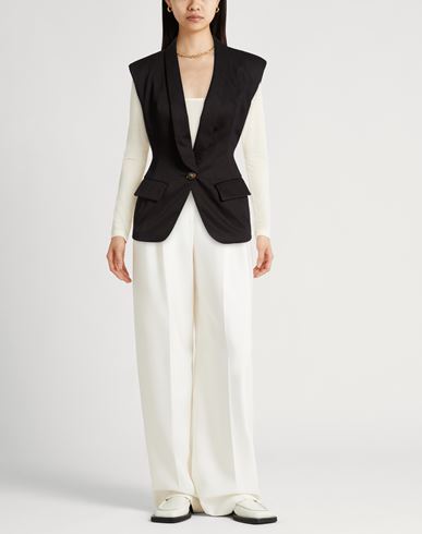 Woman Blazer Black Size 2 Cotton