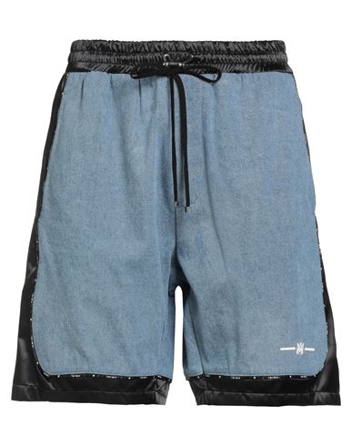 Man Denim shorts Blue Size L Cotton, Nylon