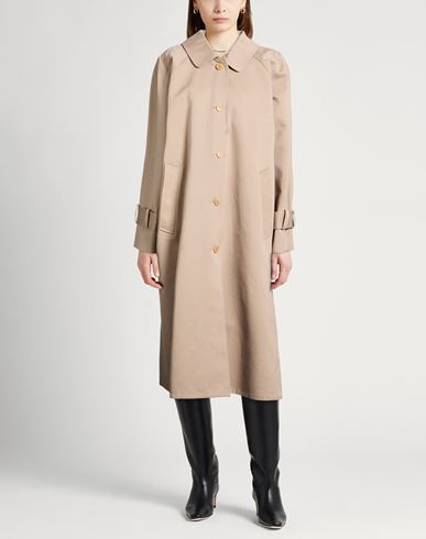Woman Overcoat & Trench Coat Beige Size 10 Organic cotton