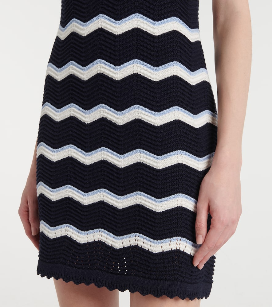 Templeton chevron cotton-blend minidress