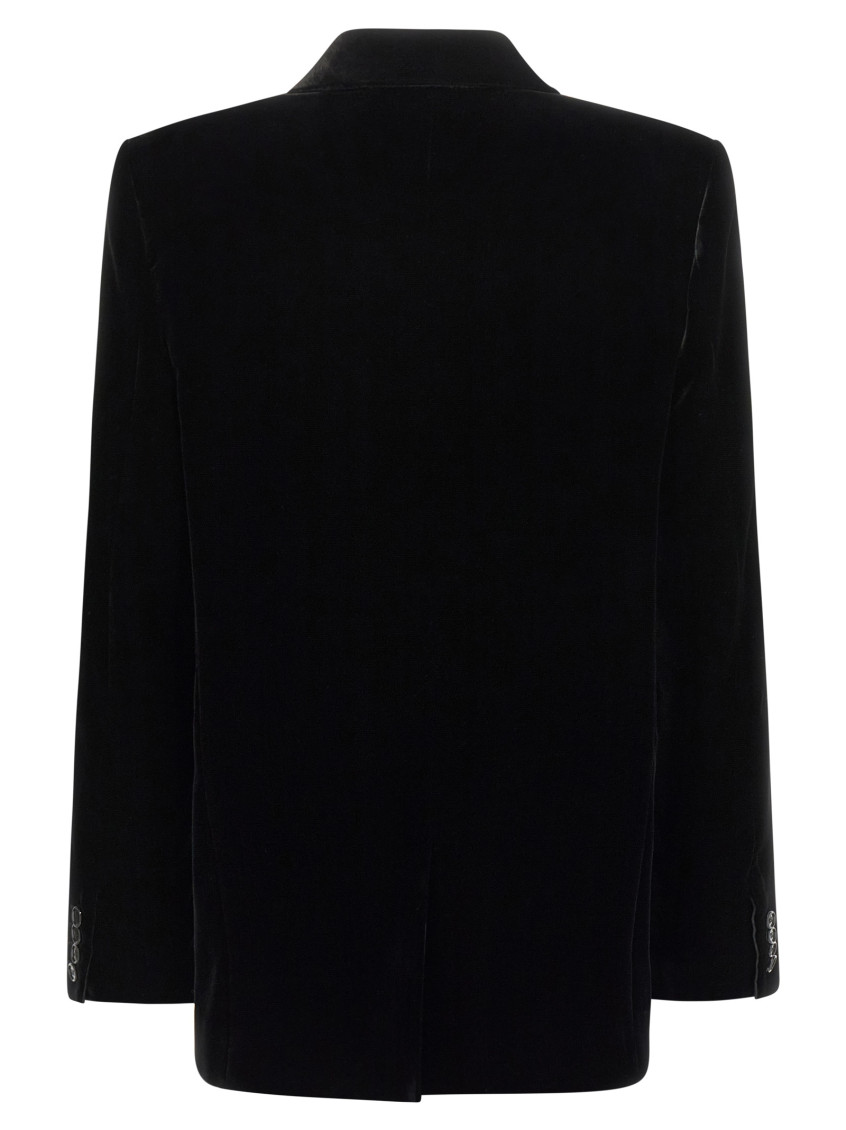 Velvet Doulbe-Breasted Jacket