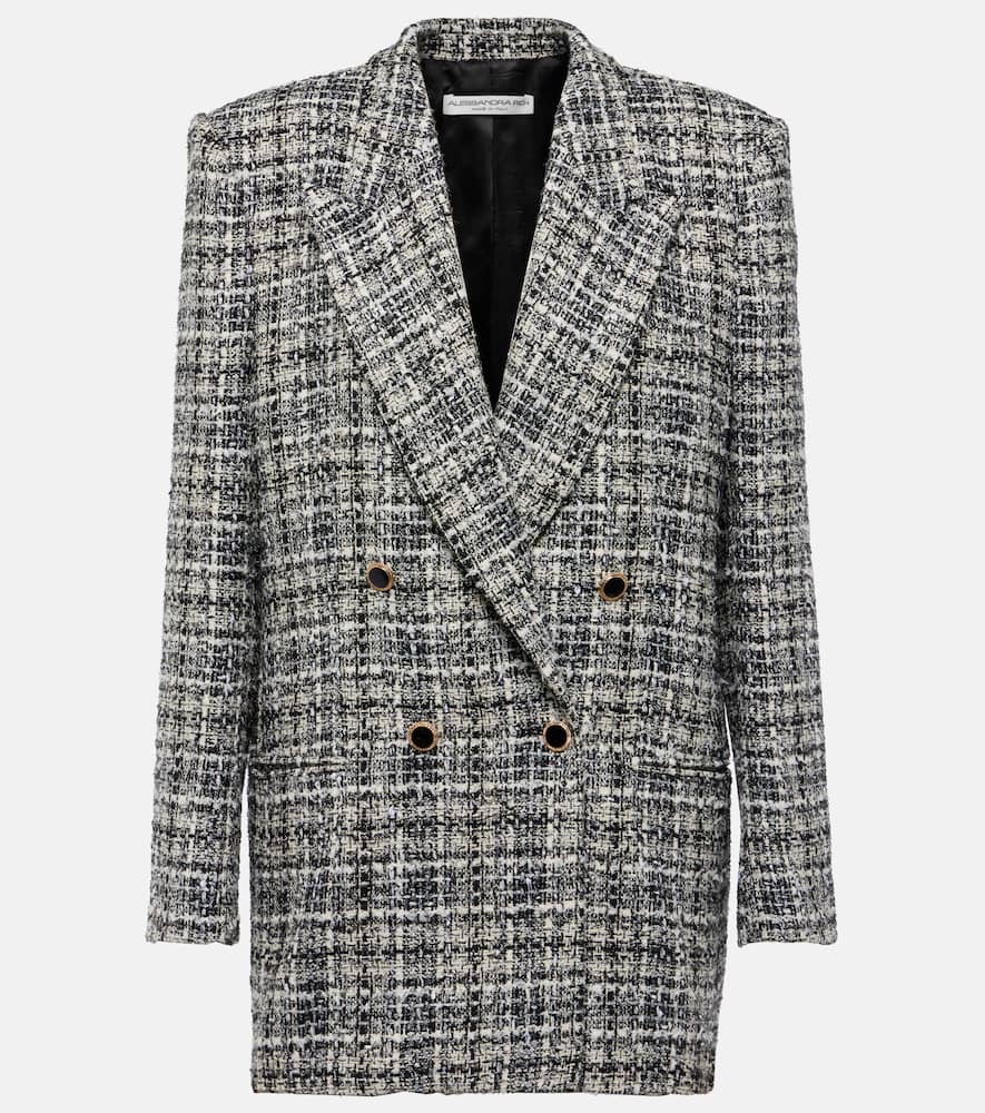 Wool lamé tweed blazer