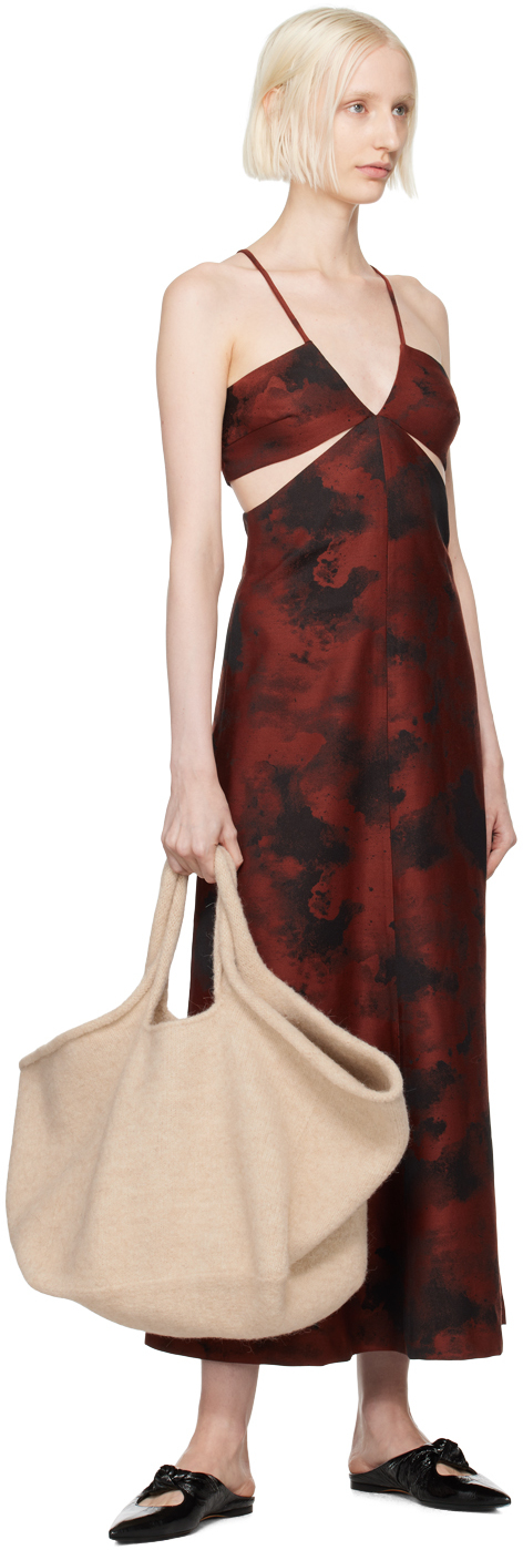 BITE Red & Black Aquilone Midi Dress