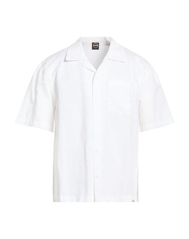 Man Shirt White Size M Linen, Cotton