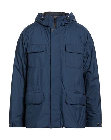 Man Puffer Blue Size 36 Polyester