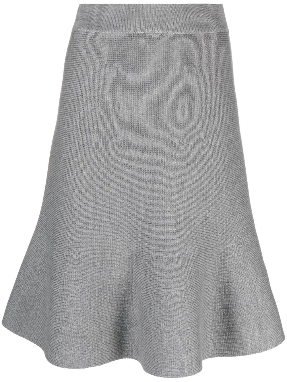 Virgin wool midi skirt - Grey