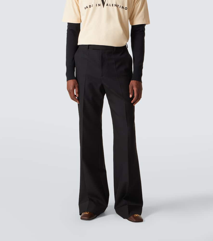 High-rise flared pants