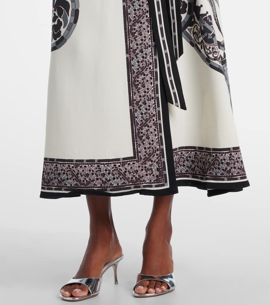 Printed wrap dress