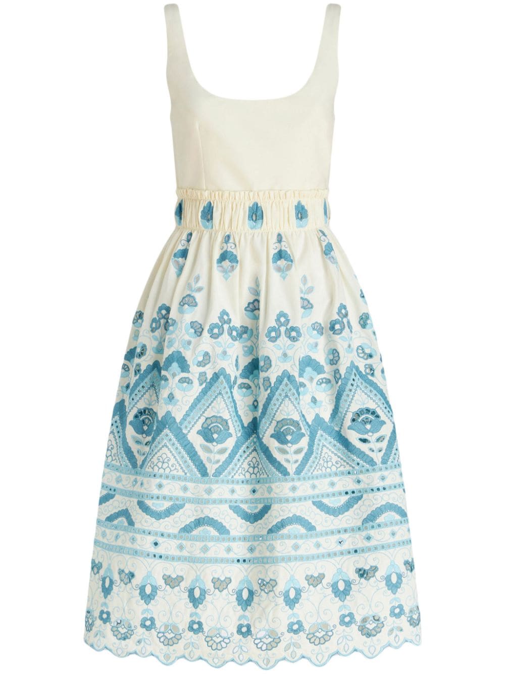 Broderie anglaise flared dress