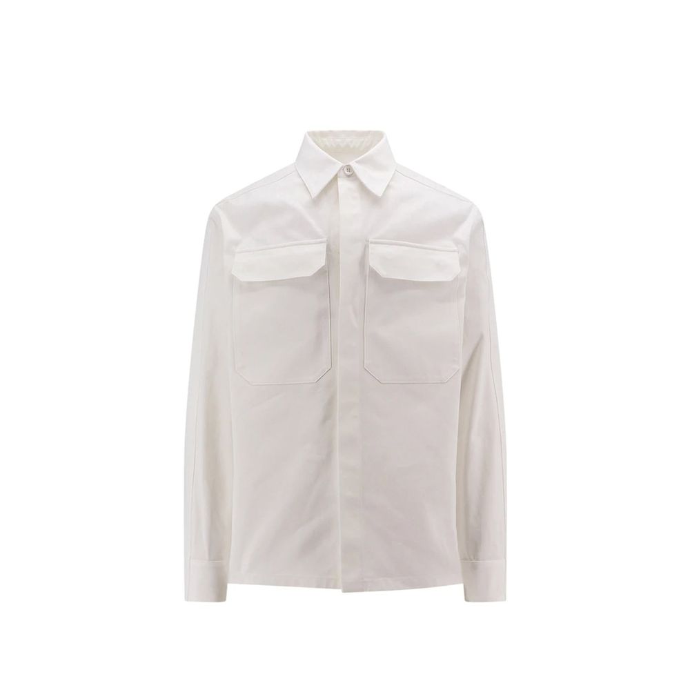 Cotton Button-Down Shirt — White