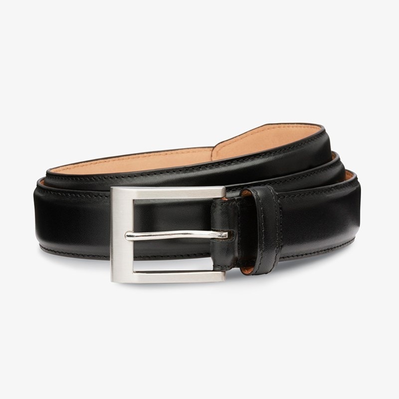 Main Street Dress Belt in Black Leather
