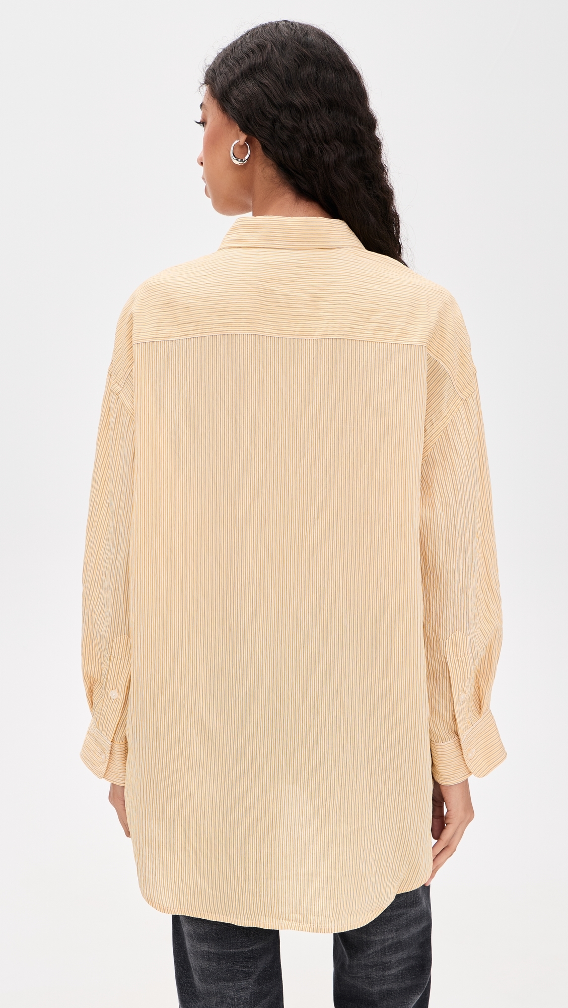 Drop Neck Shirt Orange Stripe