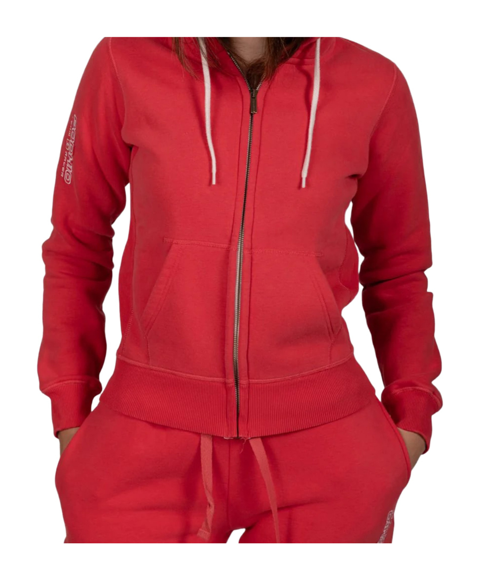 Zip-front hoodie