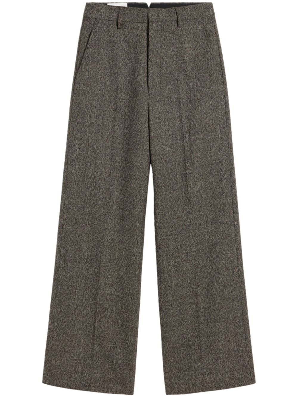 Large Fit high-waisted trousers - Brown