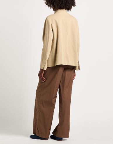 Woman Jacket Sand Size 10 Cotton, Linen