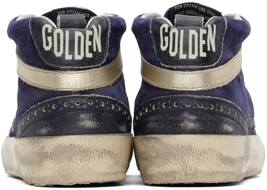Golden Goose Navy Mid Star Sneakers