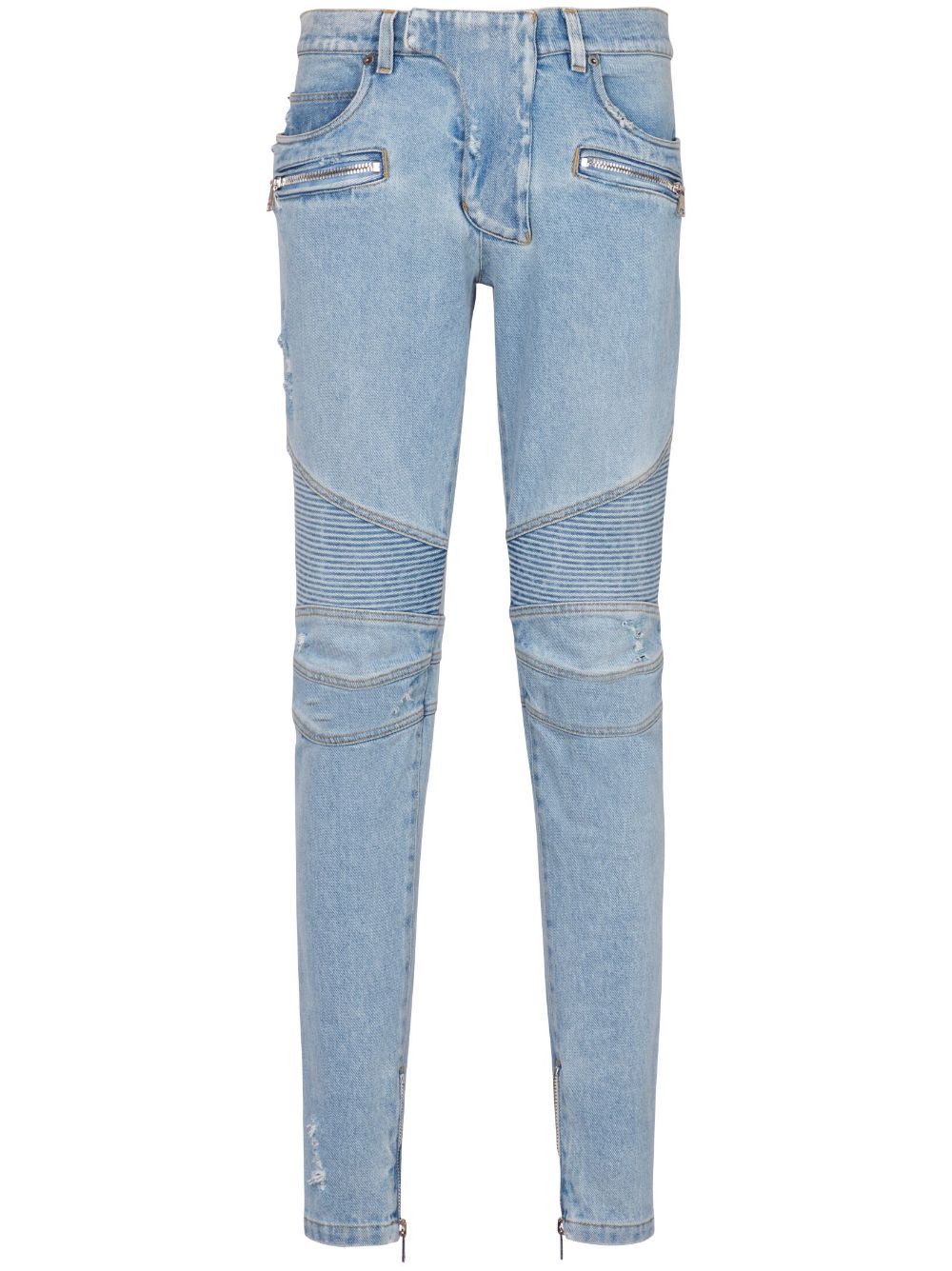 Biker mid-rise skinny jeans - Blue