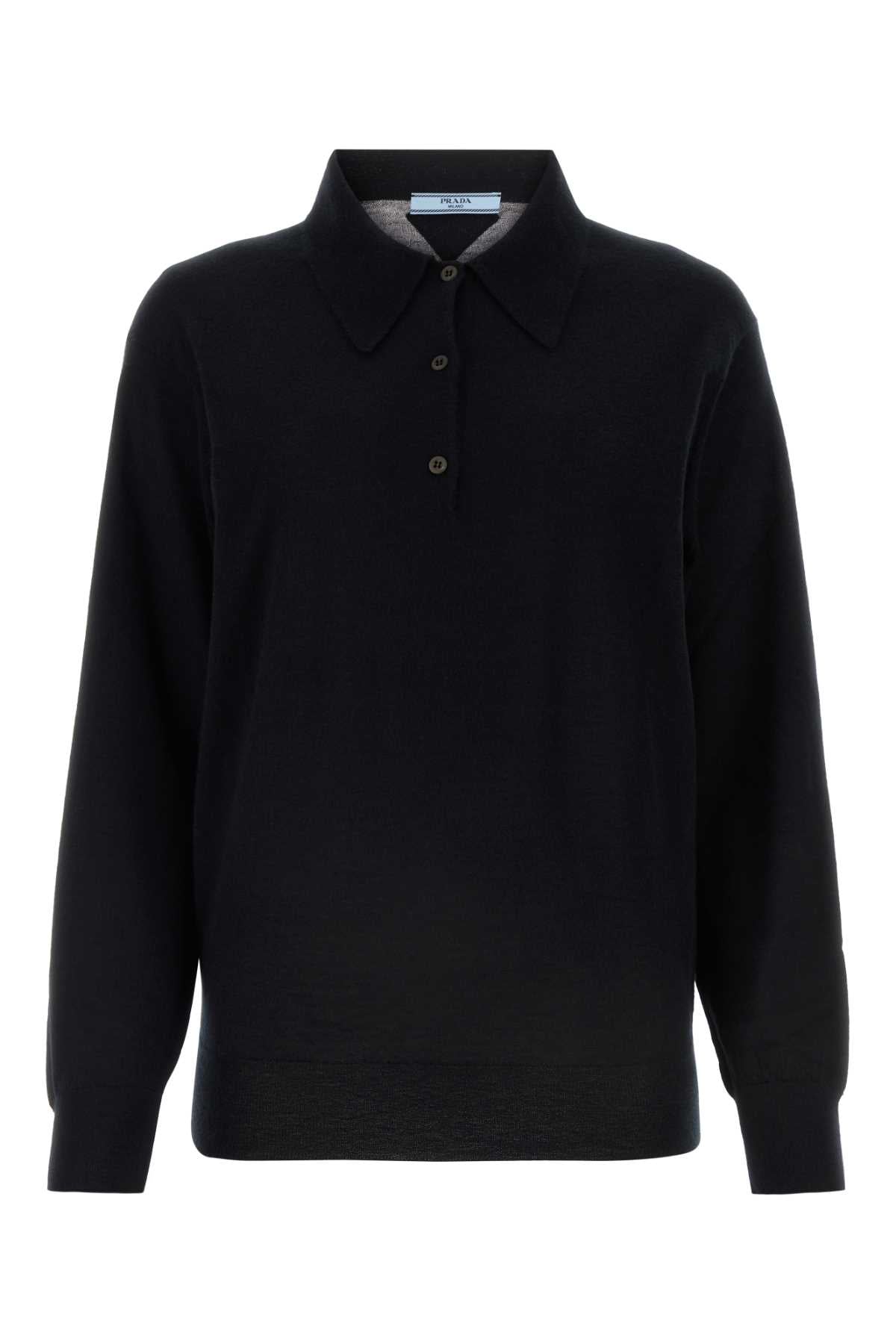 Cashmere Polo Shirt — Black