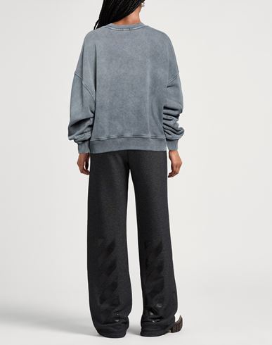 Woman Sweatshirt Grey Size M Cotton
