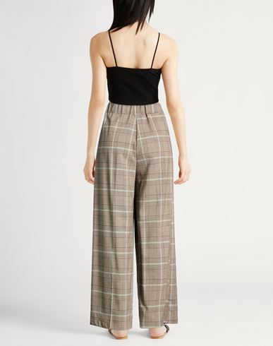Woman Pants Taupe Size 6 Polyester, Viscose, Wool, Elastane