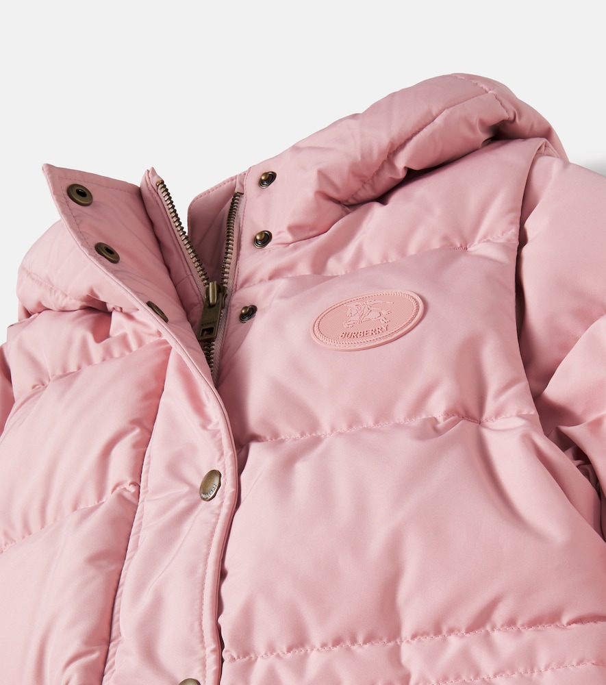 Logo quilted down jacket