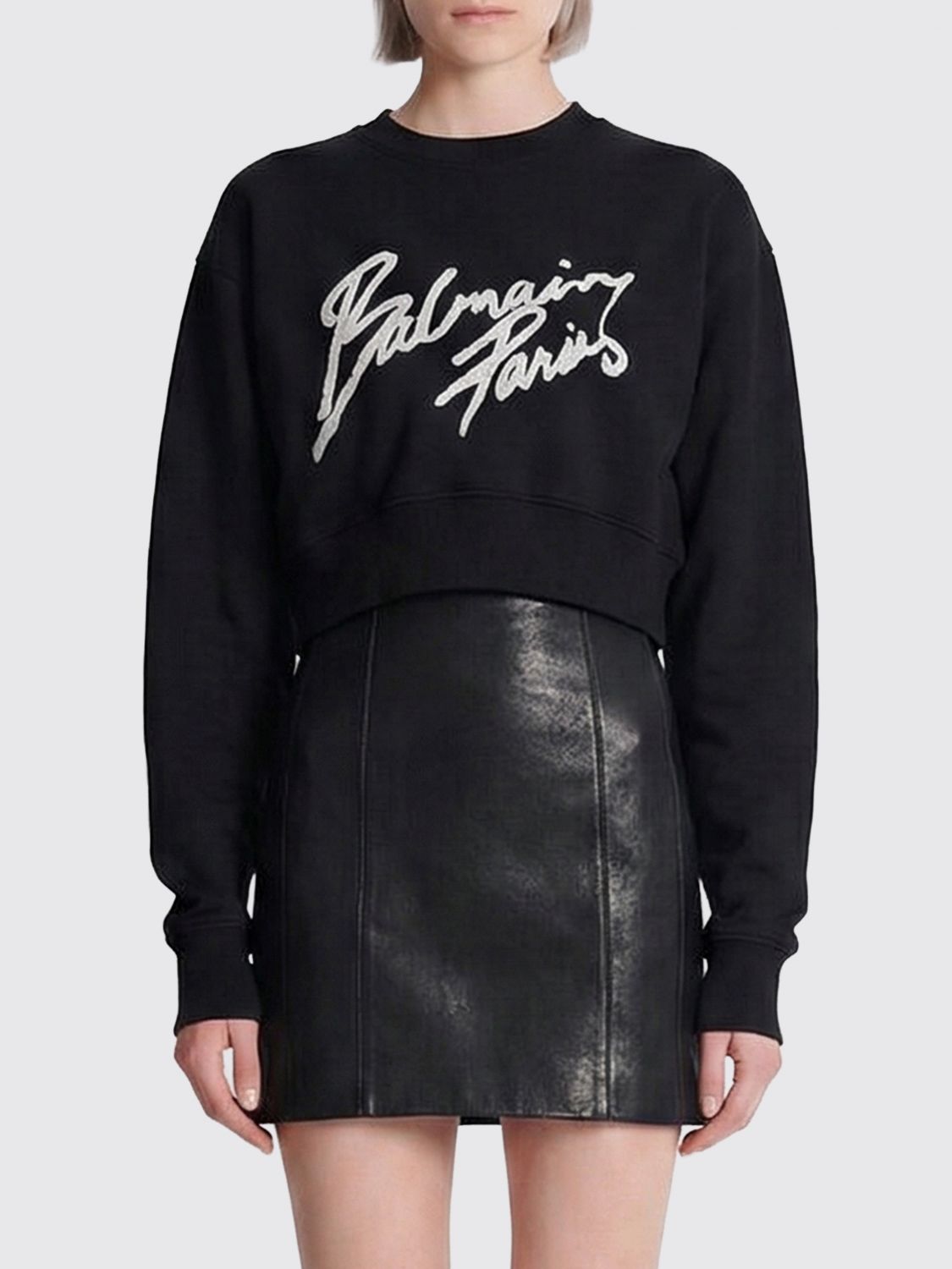 " Cropped Roundneck Sweater