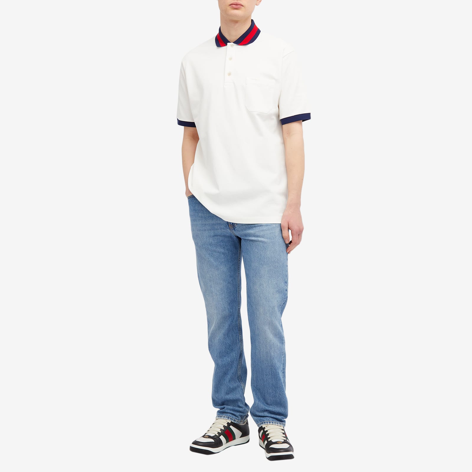 Men's GRG Collar Polo Shirt in Milk