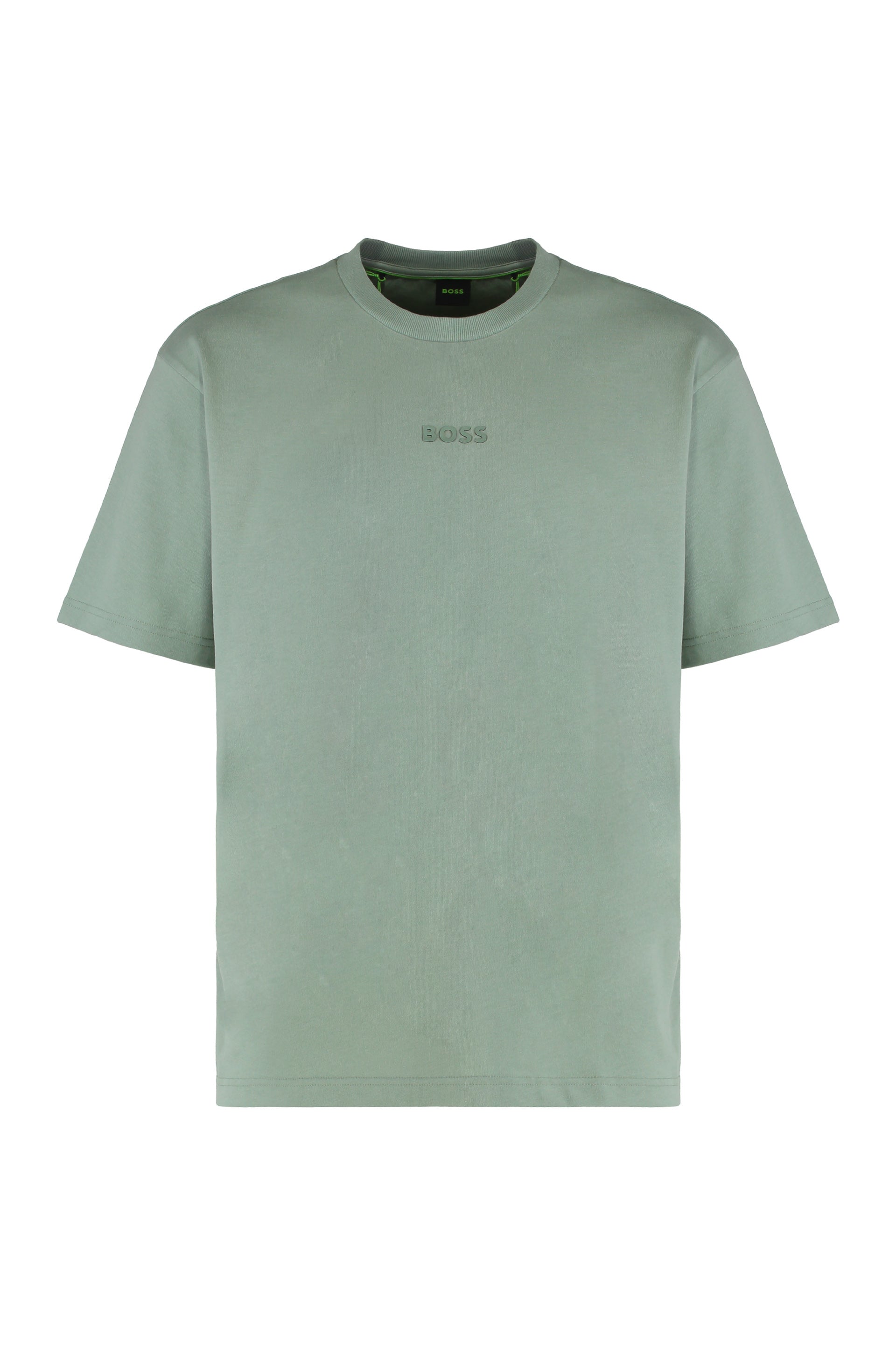Crew Neck Cotton T-Shirt — Green