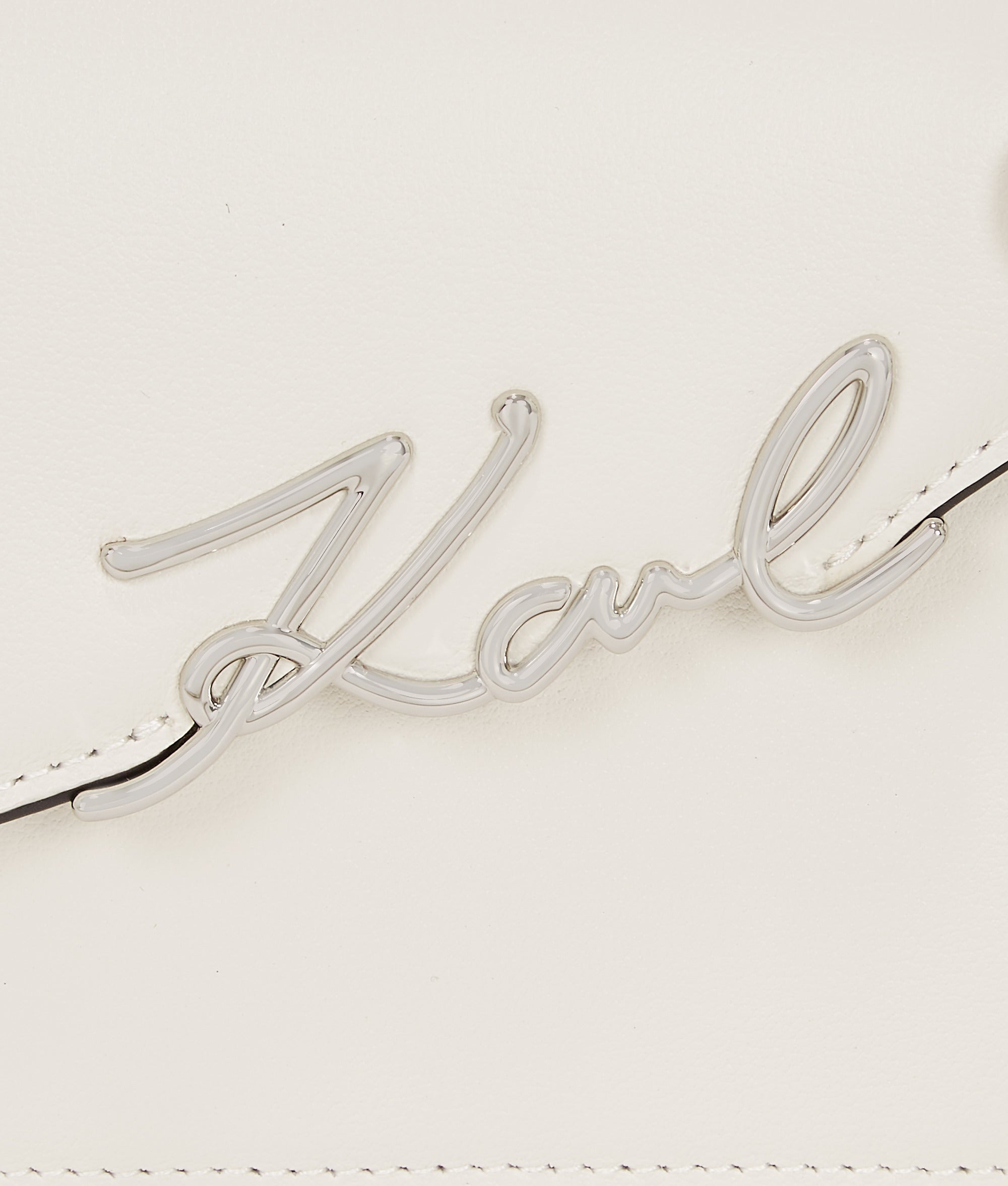 Karl Lagerfeld - Sac Bandoulière Fin K/signature, Femme, Blanc Cassé, : One