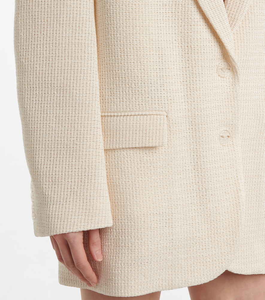 Single-breasted cotton-blend blazer