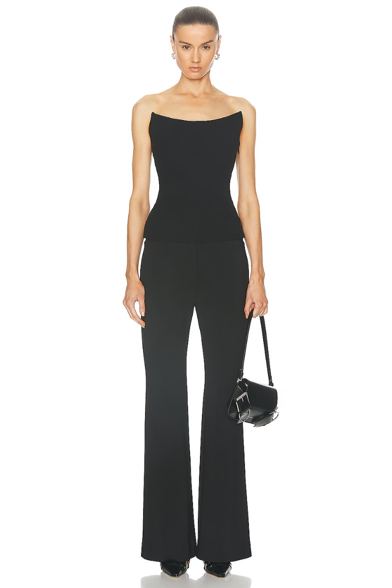 Corset Bustier Bodysuit — Black