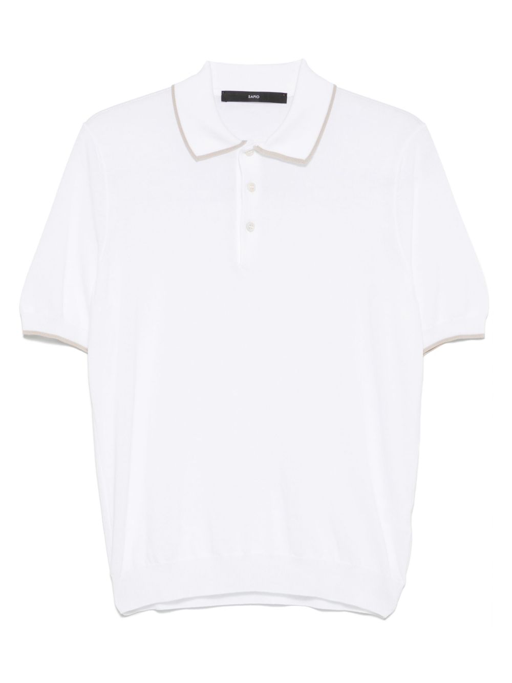 SAPIO contrasting-trim polo shirt - White