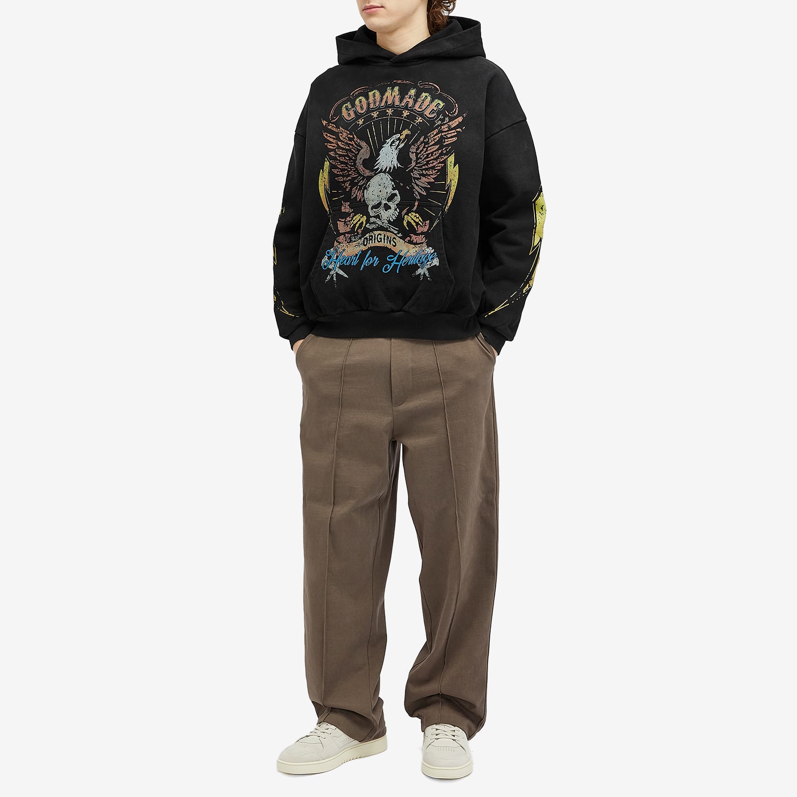 Men's Origins Hoodie in Washed Black