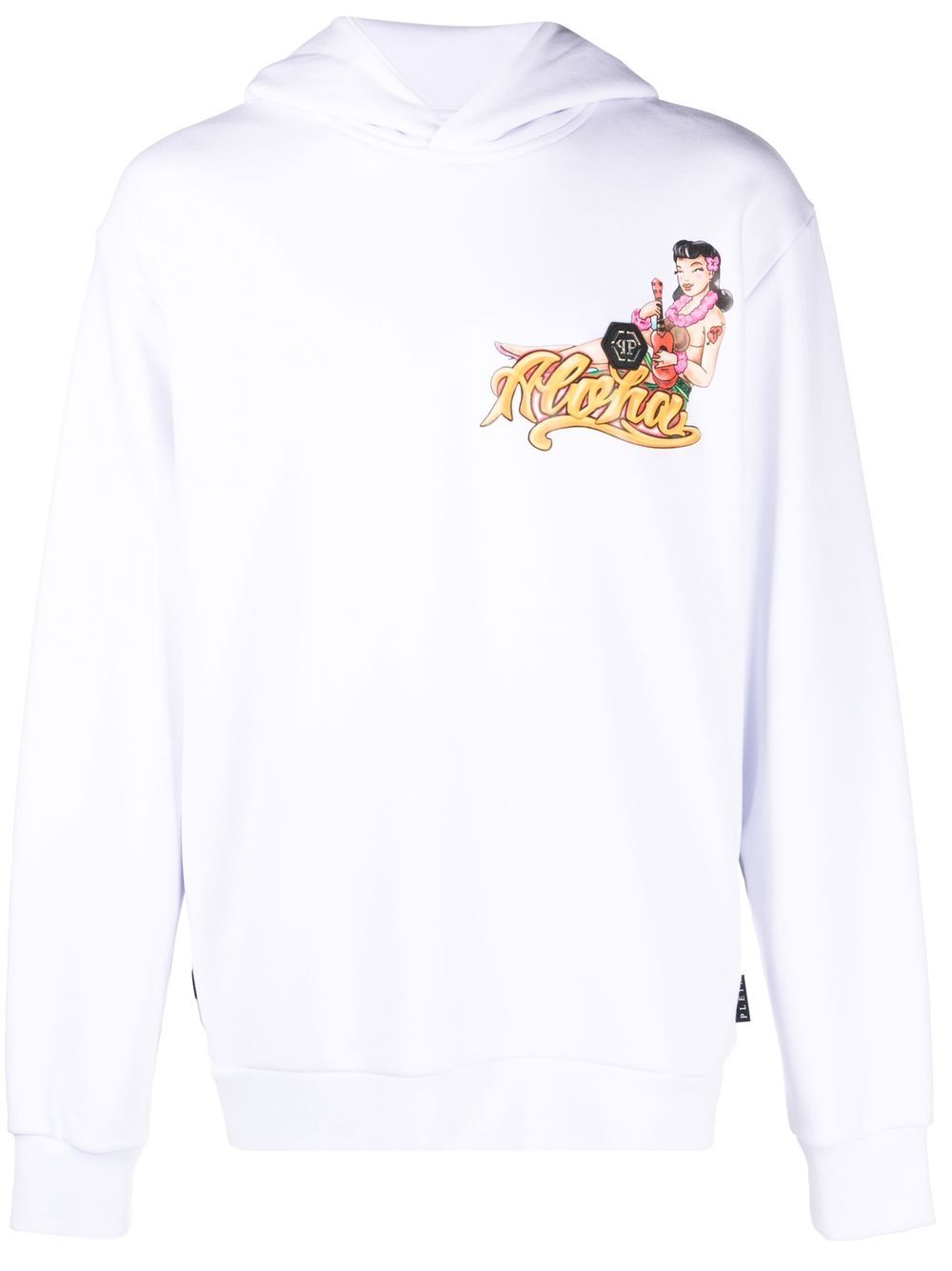 Hawaii-print hoodie - White