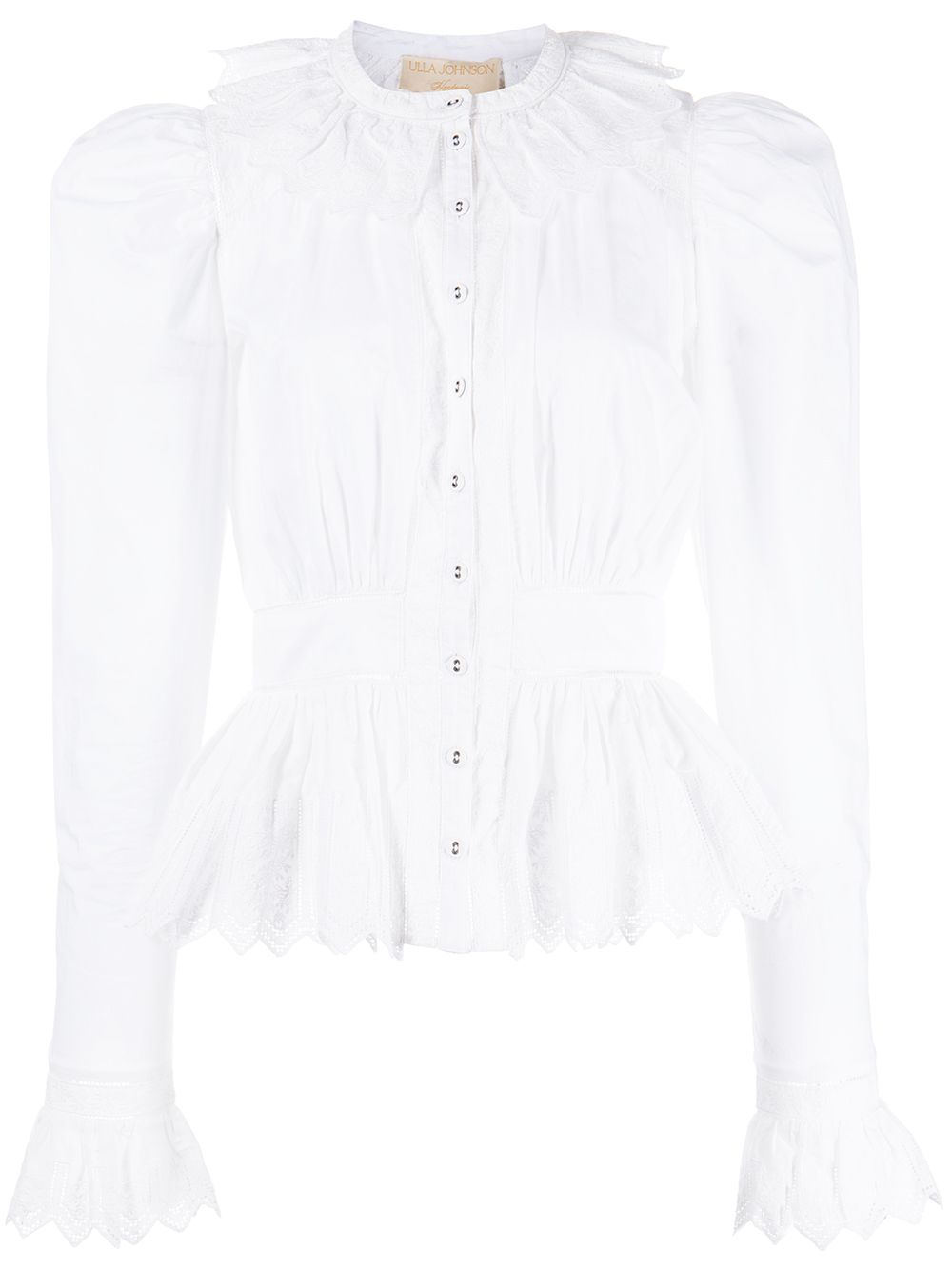 Brigitte peplum-hem blouse - White