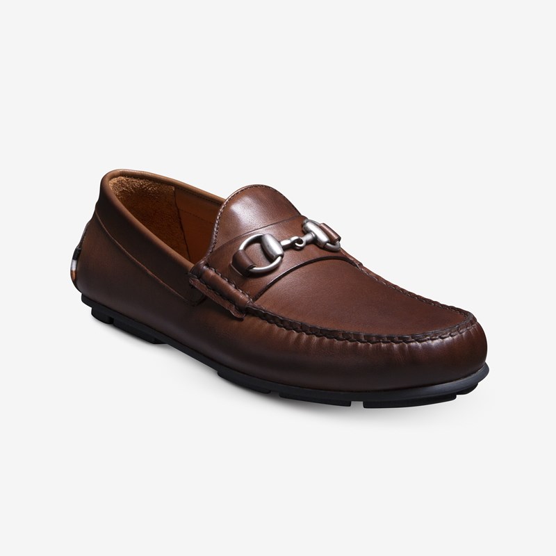 Sebastian Bit Driving Loafer in Mahogany Leather
