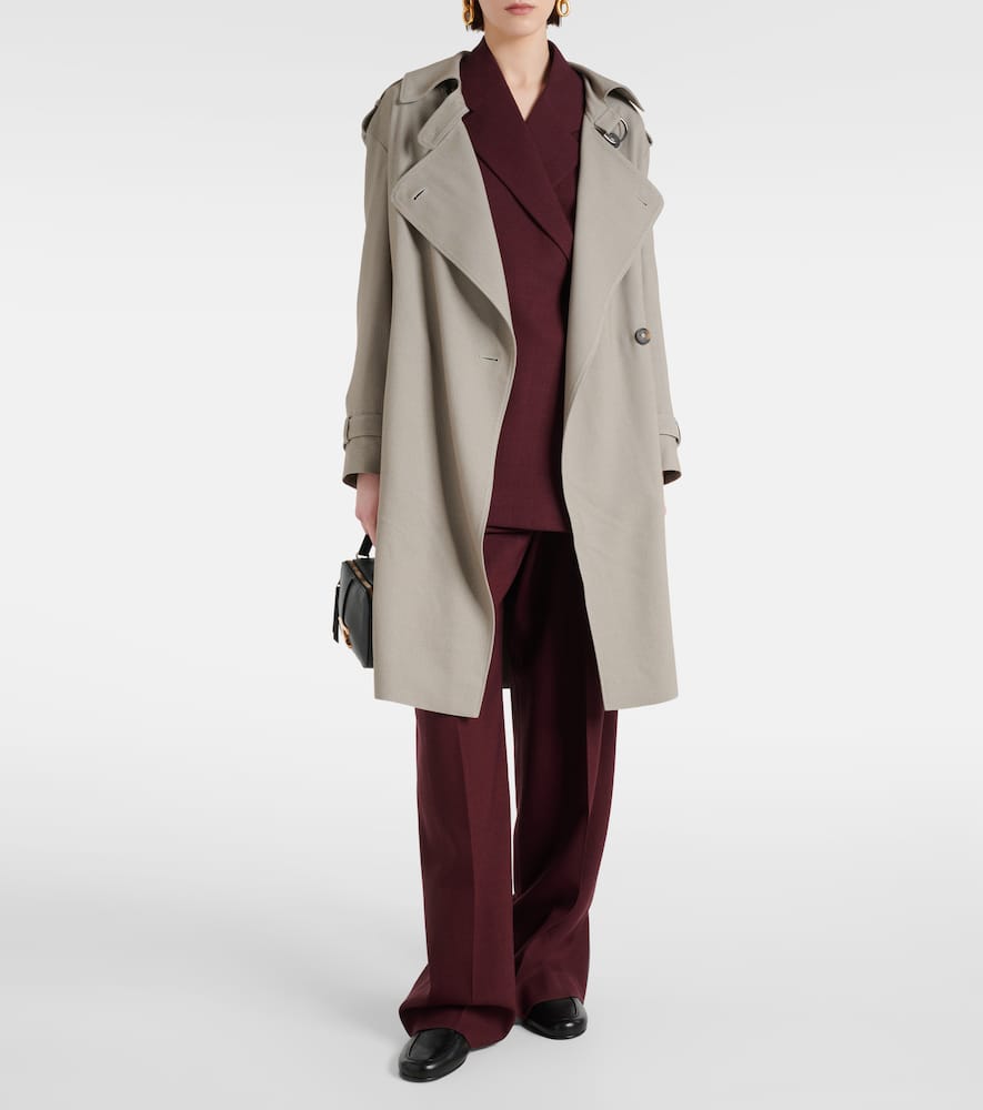 Belted trench coat
