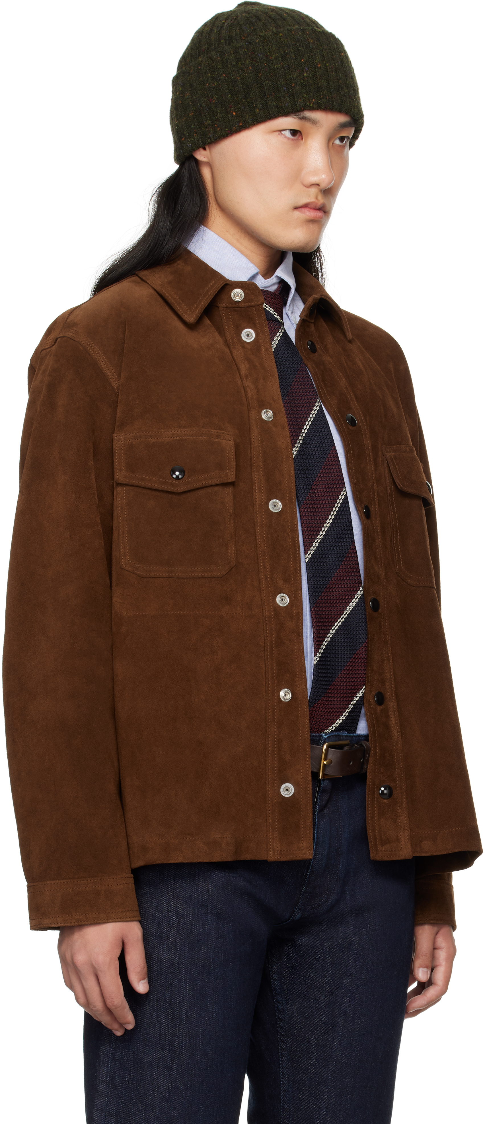 Drake's Brown Roughout Suede Jacket