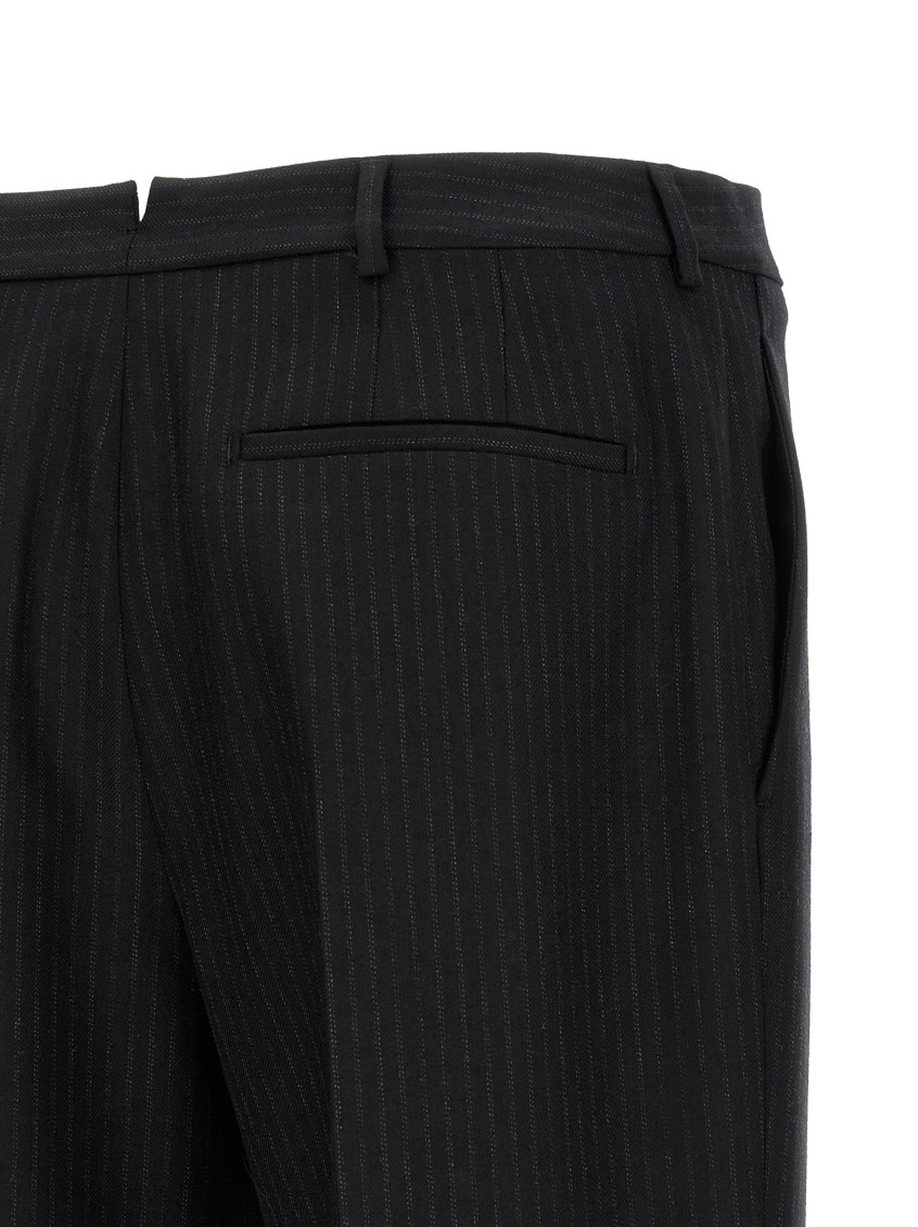 Saint Laurent - tailored trousers pinstripe belt loops pocket