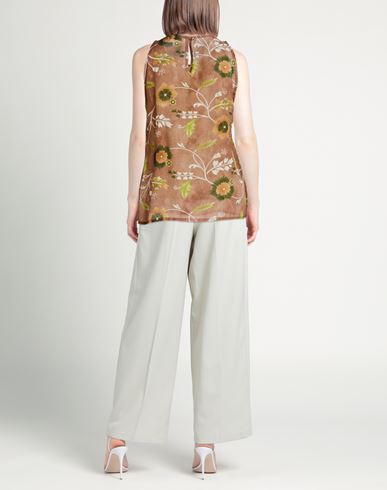 Woman Top Brown Size M Ramie