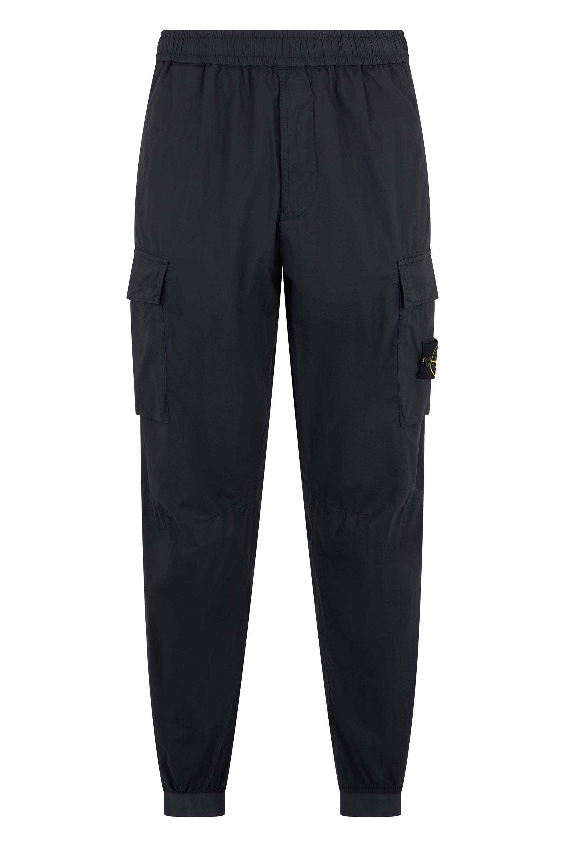 Slim Fit Cargo Pants with Elastic Waistband