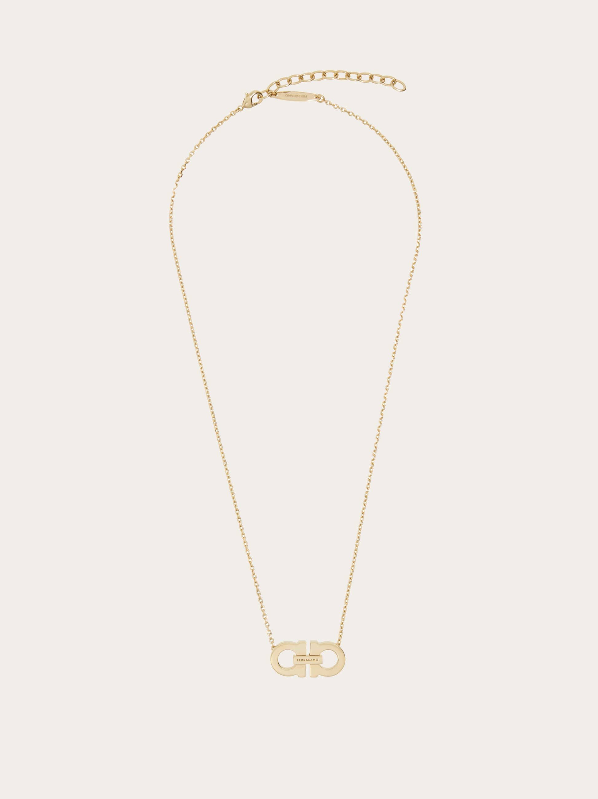 Women Gancini pendant necklace Gold