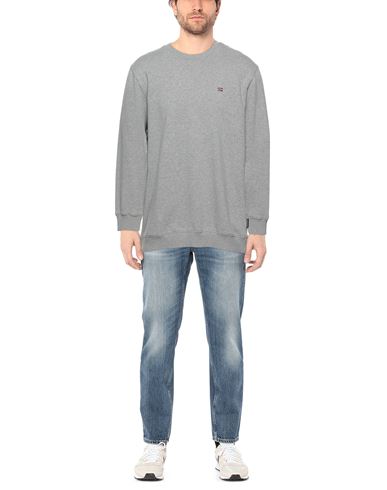 Man Sweatshirt Grey Size XL Cotton, Polyester